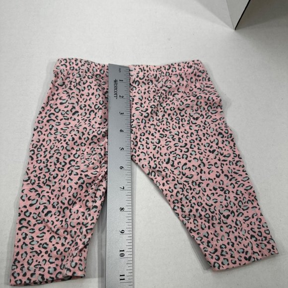 Avon Girl's Size 12 Month 2 Piece Top And Pant Set Animal Print Pink Preowned - Picture 16 of 16